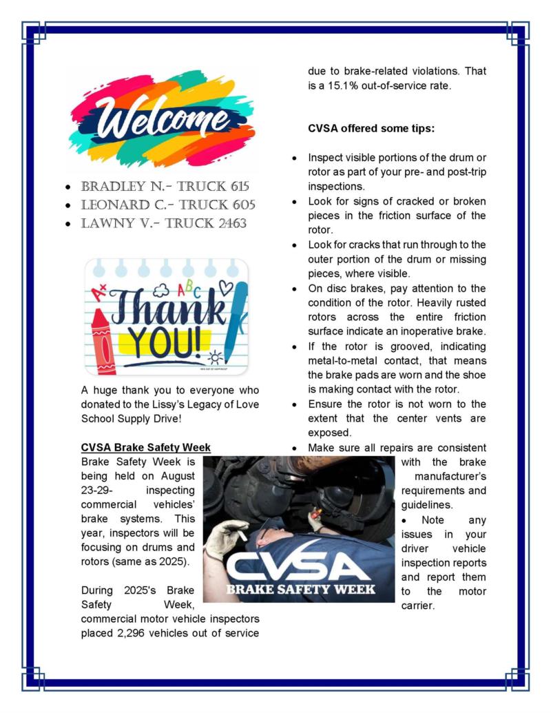 General Transport August 2026 Newsletter